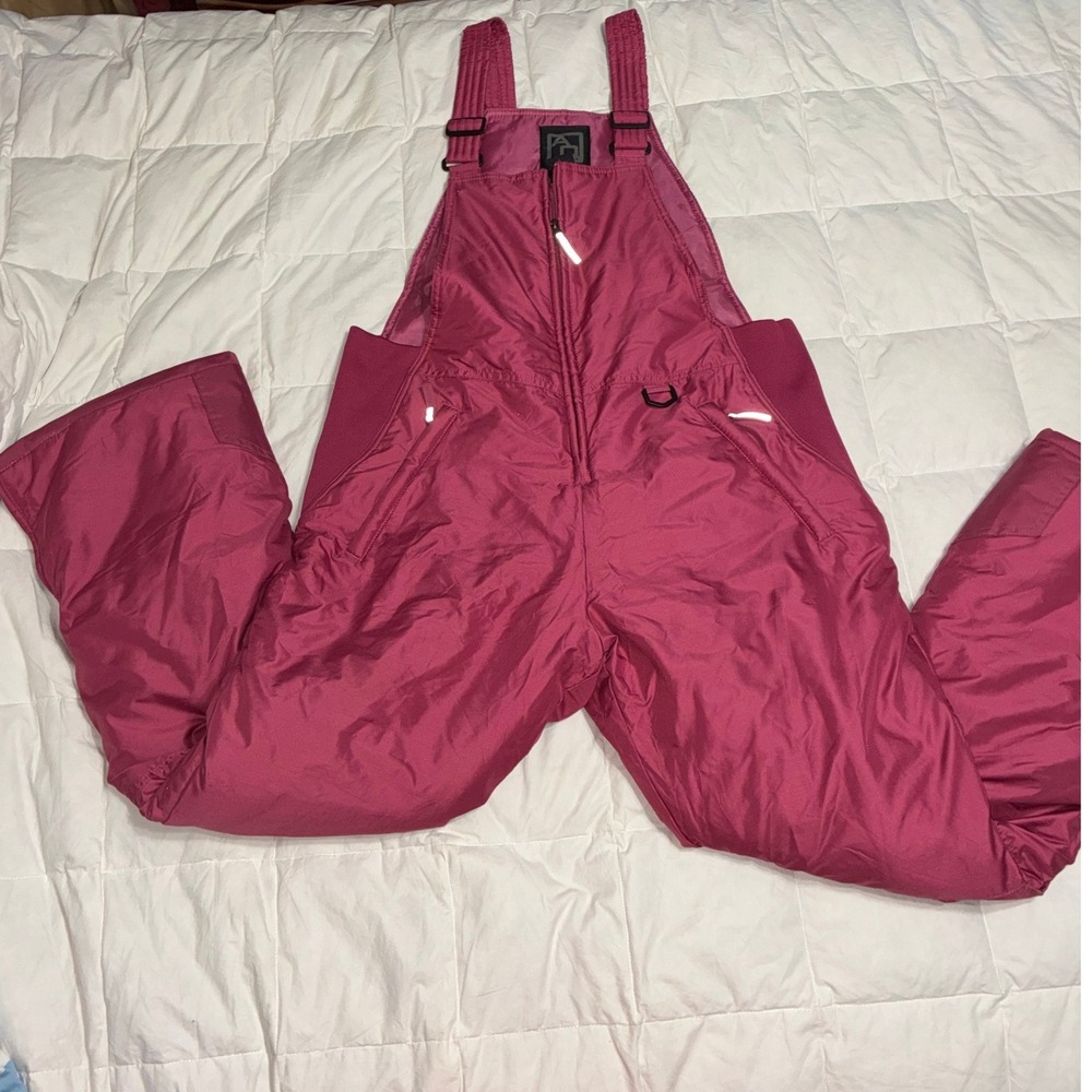Arctic Quest Womens Snow Bibs Magenta Pink Insulated Ski Pants Large AL88055